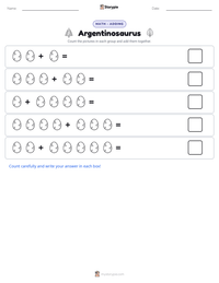Argentinosaurus printable worksheet preview