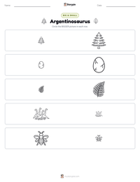 Argentinosaurus printable worksheet preview