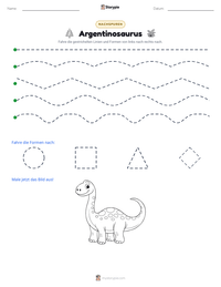 Argentinosaurus druckbare Arbeitsblatt Vorschau