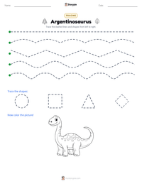 Argentinosaurus printable worksheet preview