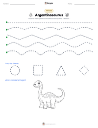 Vista previa de la hoja de trabajo imprimible de Argentinosaurus