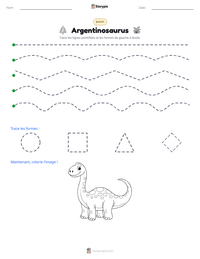 Aperçu de la feuille de travail imprimable Argentinosaurus