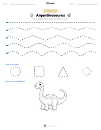 Argentinosaurus afdrukbare werkblad voorbeeld