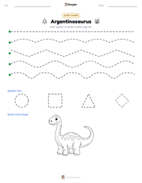 Argentinosaurus yazdırılabilir çalışma sayfası önizlemesi