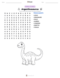 Anteprima della scheda stampabile di Argentinosaurus
