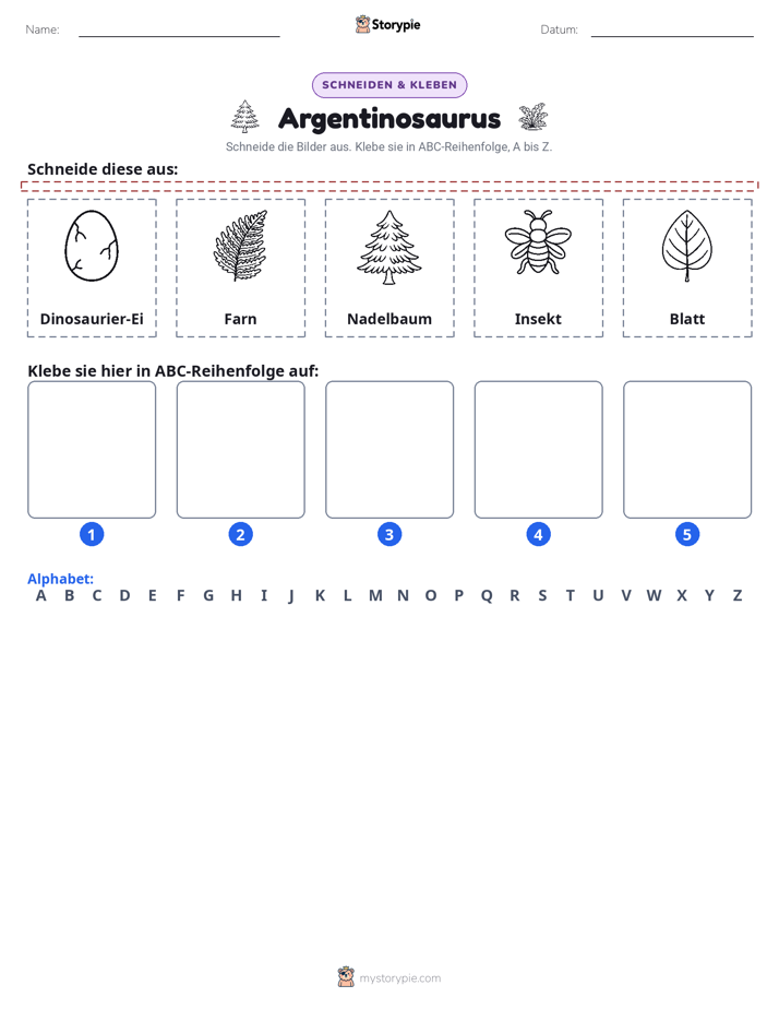 Schneiden & Einfügen Alphabet