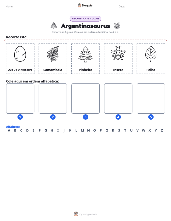 Recortar & Colar Alfabeto