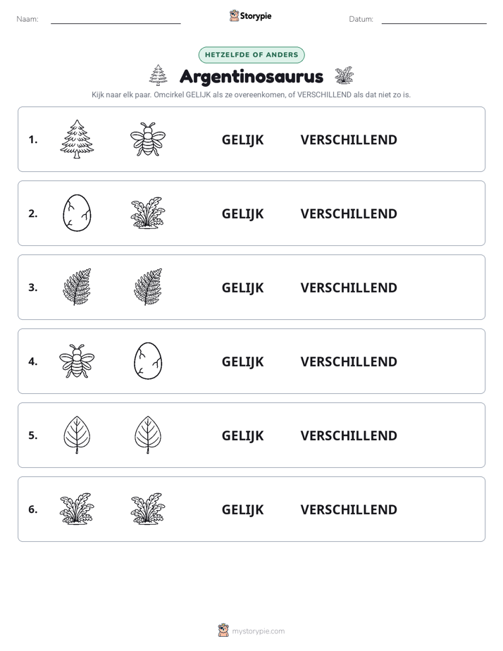 Zelfde of Verschillend