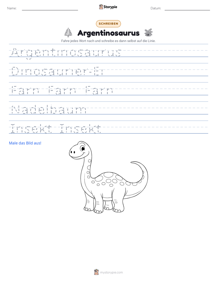 Schreibübung
