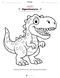 Giganotosaurus druckbare Arbeitsblatt Vorschau