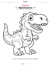 Giganotosaurus printable worksheet preview