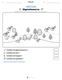 Aperçu de la feuille de travail imprimable Giganotosaurus