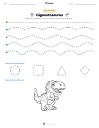 Giganotosaurus druckbare Arbeitsblatt Vorschau