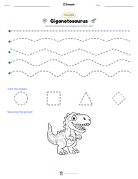 Giganotosaurus printable worksheet preview