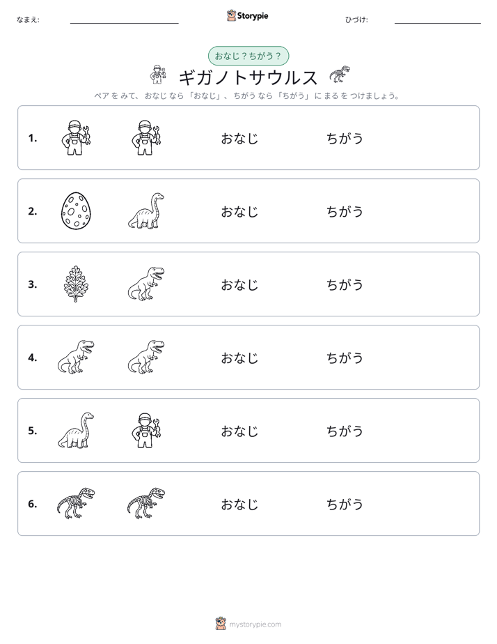 同じか違うか