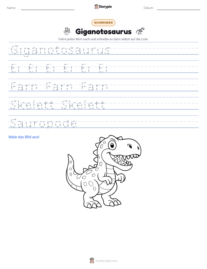 Schreibübung