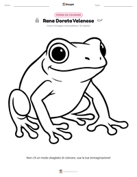 Anteprima della scheda stampabile di Rana Dorata Velenosa
