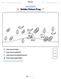 Golden Poison Frog printable worksheet preview