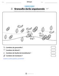 Aperçu de la feuille de travail imprimable Grenouille dorée empoisonnée