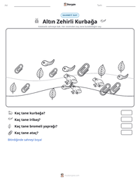 Altın Zehirli Kurbağa yazdırılabilir çalışma sayfası önizlemesi