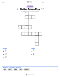 Golden Poison Frog printable worksheet preview