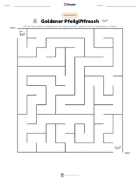 Goldener Pfeilgiftfrosch druckbare Arbeitsblatt Vorschau