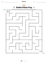 Golden Poison Frog printable worksheet preview