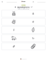 황금독화살개구리 인쇄 가능한 워크시트 미리보기