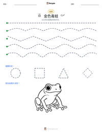 金色毒蛙 可打印工作表预览