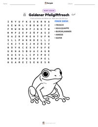 Goldener Pfeilgiftfrosch druckbare Arbeitsblatt Vorschau