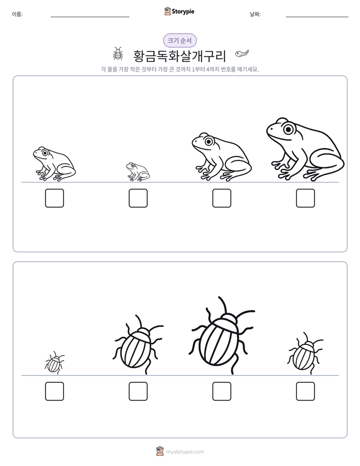 크기 순서