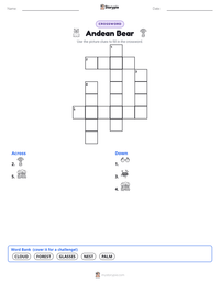 Andean Bear printable worksheet preview