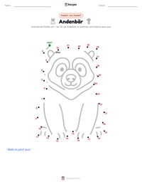 Andenbär druckbare Arbeitsblatt Vorschau