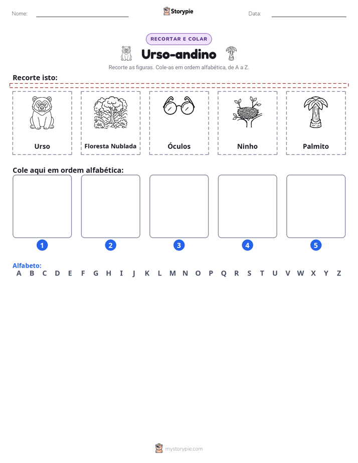 Recortar & Colar Alfabeto