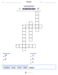 Andenkondor druckbare Arbeitsblatt Vorschau