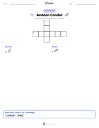 Andean Condor printable worksheet preview