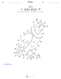 안데스 콘도르 인쇄 가능한 워크시트 미리보기