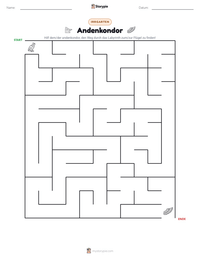 Andenkondor druckbare Arbeitsblatt Vorschau