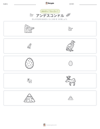 アンデスコンドル の印刷可能ワークシートプレビュー