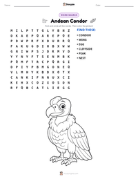 Andean Condor printable worksheet preview