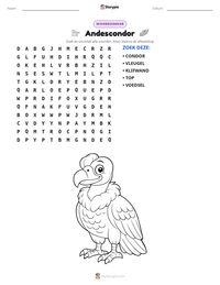 Andescondor afdrukbare werkblad voorbeeld