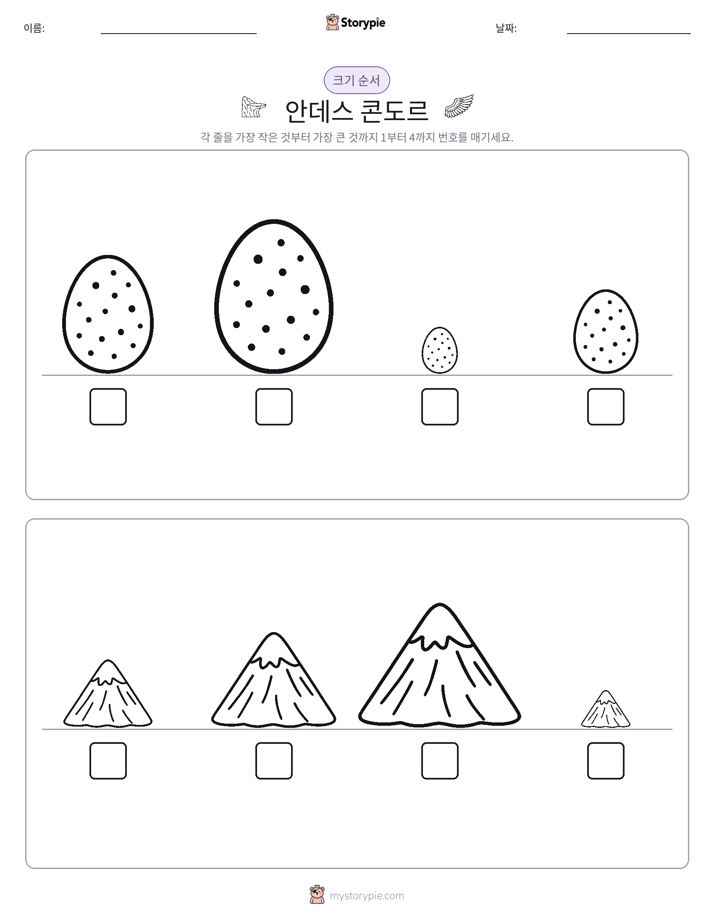 크기 순서