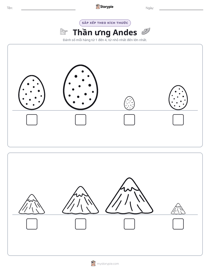 Thứ Tự Kích Thước
