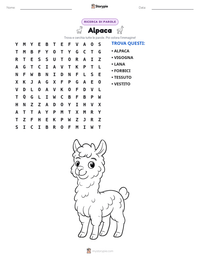 Anteprima della scheda stampabile di Alpaca