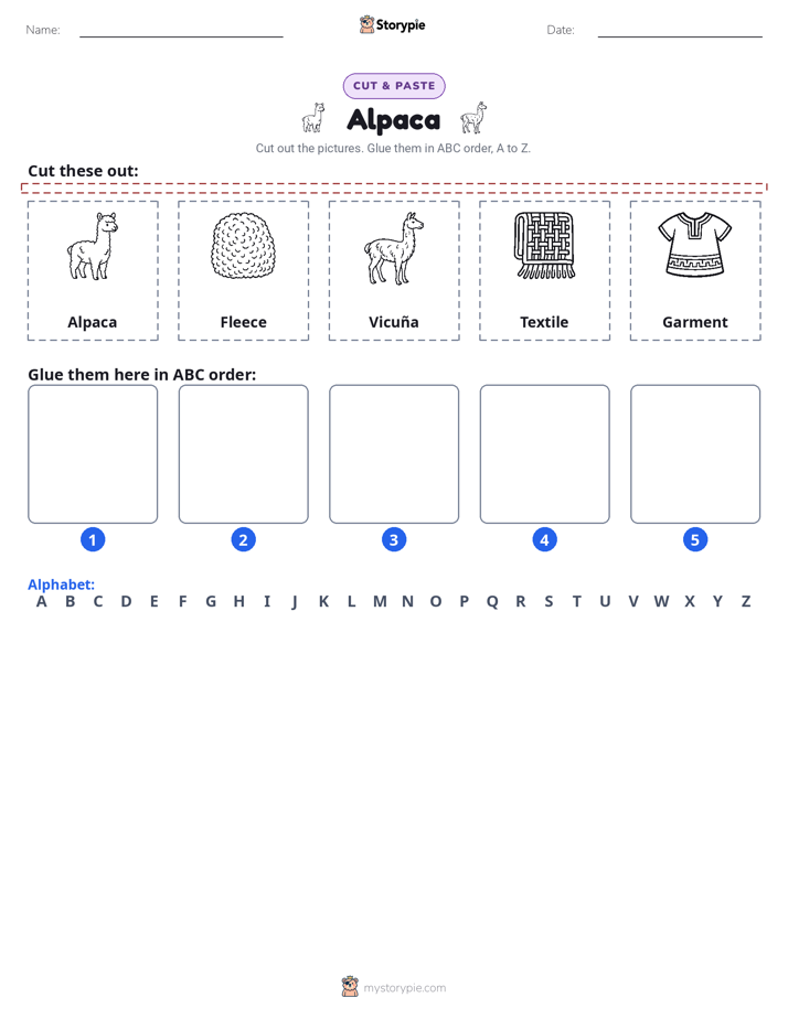 Cut & Paste Alphabet