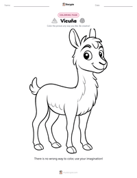 Vicuña printable worksheet preview