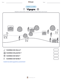 Aperçu de la feuille de travail imprimable Vigogne