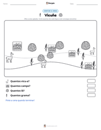 Prévia da folha de atividades imprimível Vicuña