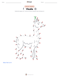 Vicuña afdrukbare werkblad voorbeeld