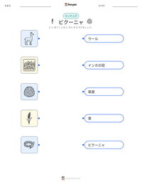 ビクーニャ の印刷可能ワークシートプレビュー